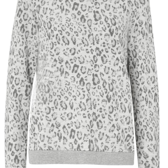 Josie Leopard Print Sweatshirt in Grey - Picture 4 of 14